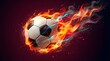 © Event Stock - Hot Soccer Ball on Fire, Symbolizing the Excitement of the World Cup Tournament