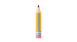 © Enos manurun - A sharpened yellow pencil with a pink eraser, isolated on a white background