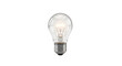 © sarafat hossain - Classic incandescent light bulb glowing softly against a plain background isolated on transparent background