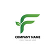 © Md Rakib Sazzal - Green Letter F Leaf Logo – Modern Eco Organic Business Branding Design.