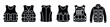 © David - Collection of black silhouette icons showing different types of tactical vests, body armor, and utility jackets used for military, police, or outdoor personal protection equipment