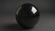 © Ryouko - Minimalist black geometric sphere macro close up on pure black background product photography