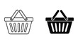 © SHAHRIYAR RASEL - Shopping basket icons: outline and solid black