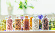 © yanadjan - Homeopathy and dietary supplements from medicinal herbs. Selective focus.