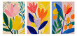 © ka_lou - Modern poster, cover or flyer in hand drawn beautiful blossom flowers, perfect for festival banners, media covers, art exhibitions, and minimalist modern posters