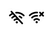 © Lora - No WiFi Signal Icon Outline and Solid