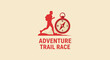 © Budi - Adventure Trail Race Logo Depicting A Runner Using A Compass For Navigation