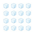 © alifia - Set of sixteen ice cubes arranged in a grid.