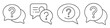 © Saedul - Collection of speech bubbles with question marks and text in simple design