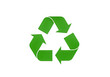 © Nishat - The recycling symbol is shown in green isolated on transparent background