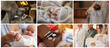 © New Africa - Baptism. Collage with photos of Christian sacrament