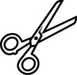 © ABIR HASAN - Simple black outline of scissors on white background