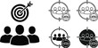 © TamimTech - targeting audience icon sign vector. Focus. pictogram isolated on white design element