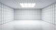 © rahma - Monochromatic padded cell interior exhibiting glossy flooring and soft diffused illumination from