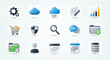 © Vita - Collection of various digital icons representing different applications and functions.