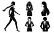 © Mamatarani - Businesspeople Silhouettes Vector Set, Corporate Professionals, Modern Office Team Graphics