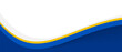 © BoBloob - Blue and yellow abstract background. Graphic design banner pattern background template with dynamic curve shapes
