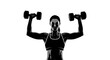 © JIYA - Black Silhouette of Fitness Activities and Exercises with Active People in Dynamic Workout Poses