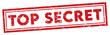 © ShafiqGFX - Red top secret rubber stamp in square grunge style. PNG