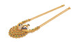 © Saieem - Exquisite gold peacock necklace with diamonds and emeralds, Indian jewelry