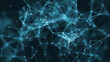 © Khizar - Network connection structure. Data transfer. Abstract background with interweaving of dots and lines. 3D rendering.