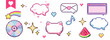© Anna - Pixel art cute sticker pack with chat bubbles rainbow and icons