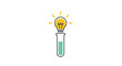 © Matcha - Light Bulb Idea in Test Tube - Innovation and Science Concept