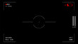© ad_stock - Camera recording interface with digital HUD layout, timecode, battery status, audio level meters, focus indicators and electronic level indicator. Clean technical vector overlay for video production,