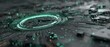 © fifth - Macro shot of a futuristic circuit board featuring glowing green rings and a dense array of integrated components
