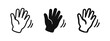 © ICONS FOR YOU - Waving Hand Gesture Icon Set - Hello and Goodbye Communication Symbol Illustrations