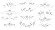 © indriani - Elegant Floral Line Art Ornament Vector on White Background