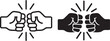 © MdShohidul - Bold fist bump icon with friendship gesture symbol.