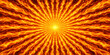 © AbidurRahman - Abstract vector illustration of a bright sun burst with hot orange and red fire flames creating an energetic explosion texture design on an intense yellow light ray background