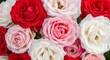 © kalpotoru it - A vibrant bouquet of roses featuring red, pink, and white blooms in full glory