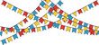 © Crazy Dreamy Boy - Vibrant colorful pennant banners on strings for festive decoration