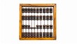 © Wilin - Vintage Wooden Abacus with Black Beads for Calculation.