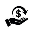 © Zahid - A hand holding a dollar sign with a circular arrow indicating financial exchange or investment