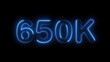 © MHSN - 650K neon blue glowing number on black background digital milestone success achievement