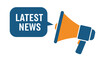 © JOHIRUL_STUDIO - Illustration of a blue speech bubble with latest news and an orange megaphone