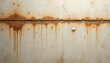 © Pete - Rust stains and drips run down a light beige concrete surface. The weathered wall shows cracks and fasteners. Aged texture creates a rough, dirty, horizontal backdrop.