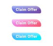© Omar - Vibrant claim offer buttons in purple, pink, and blue gradient colors