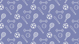 Sports doodle vector pattern 
