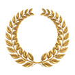 © andrew - Golden trophy laurel wreath isolated on white background