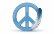 © Habibur614 - Shimmering blue peace sign with elegant white feather