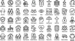 © MdMostafijur - Elderly Care and Senior Healthcare Line Icons Set with Nursing Home, Assisted Living, Alzheimer Support, Medical Services and Retirement Planning Concepts