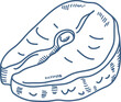 © Mykola Syvak - Tuna Steak Hand Drawn Sketch