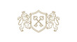 © Yann - Elegant Emblem with Lions and Crossed Keys.