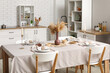 © Pixel-Shot - Stylish table setting for dinner in kitchen