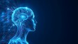 © Cpsign - Futuristic human brain with glowing blue circuits and wires