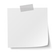 © dlyastokiv - Sticky note PNG with duct tape, post it note paper, memo reminder with shadow, white sticky paper note with clipping path isolated on transparent background